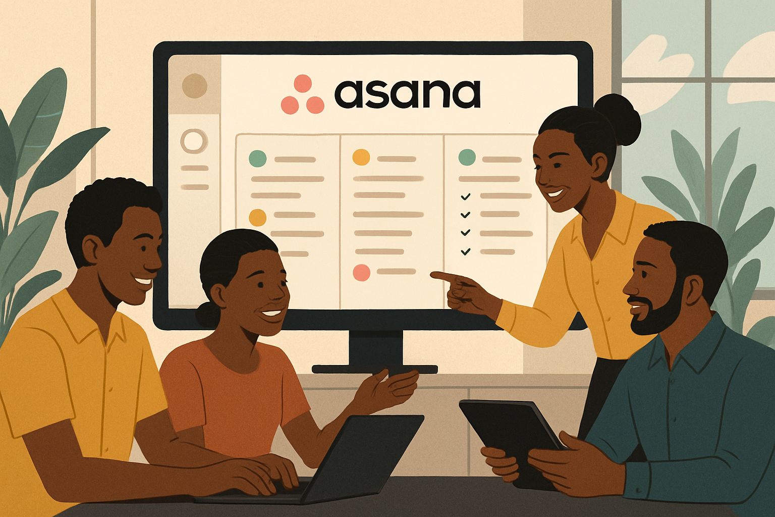 Centralized Asana work management platform in use by African teams